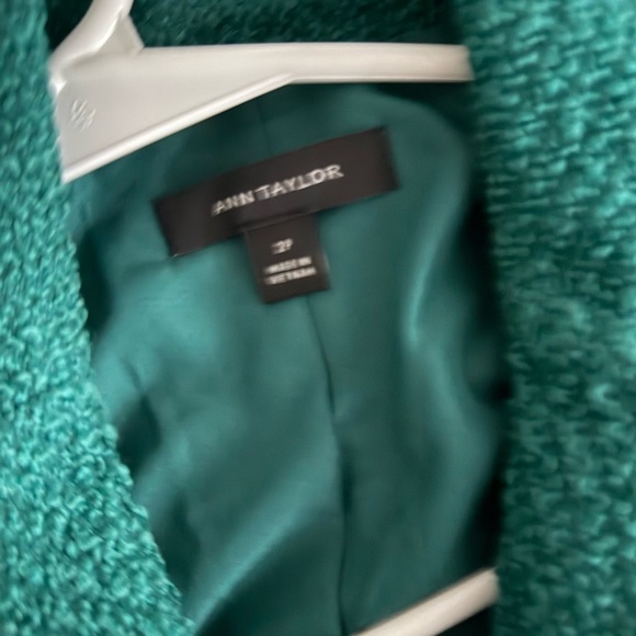 Ann Taylor Green Tweed Jacket 2P - Picture 3 of 3